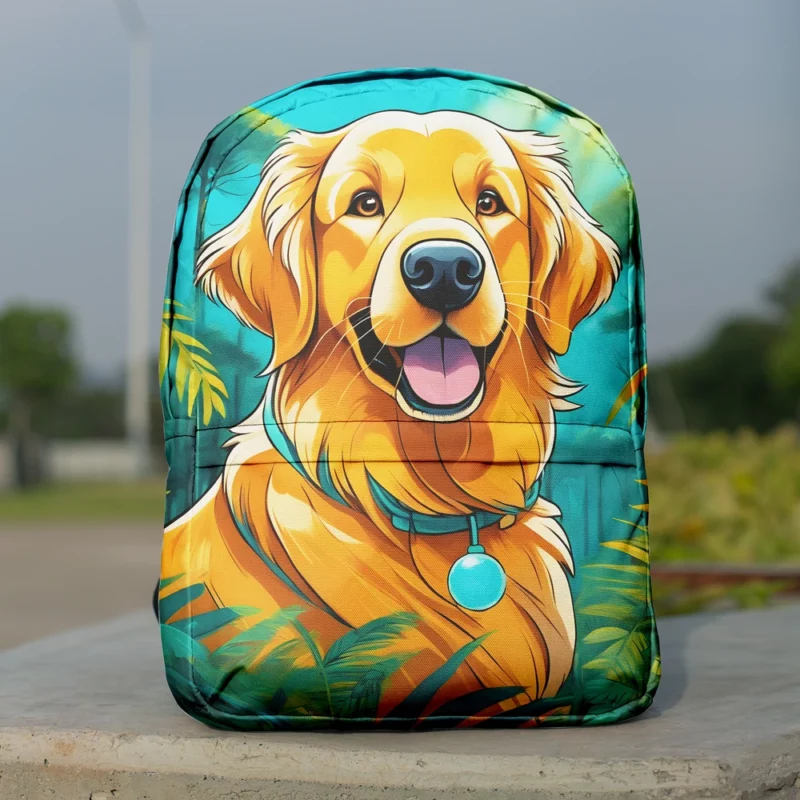 Teen Birthday Bliss Golden Retriever Joy Minimalist Backpack