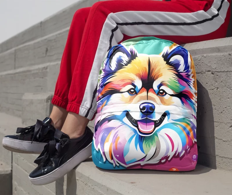 Teen Birthday Bliss Keeshond Dog Joy Minimalist Backpack 1