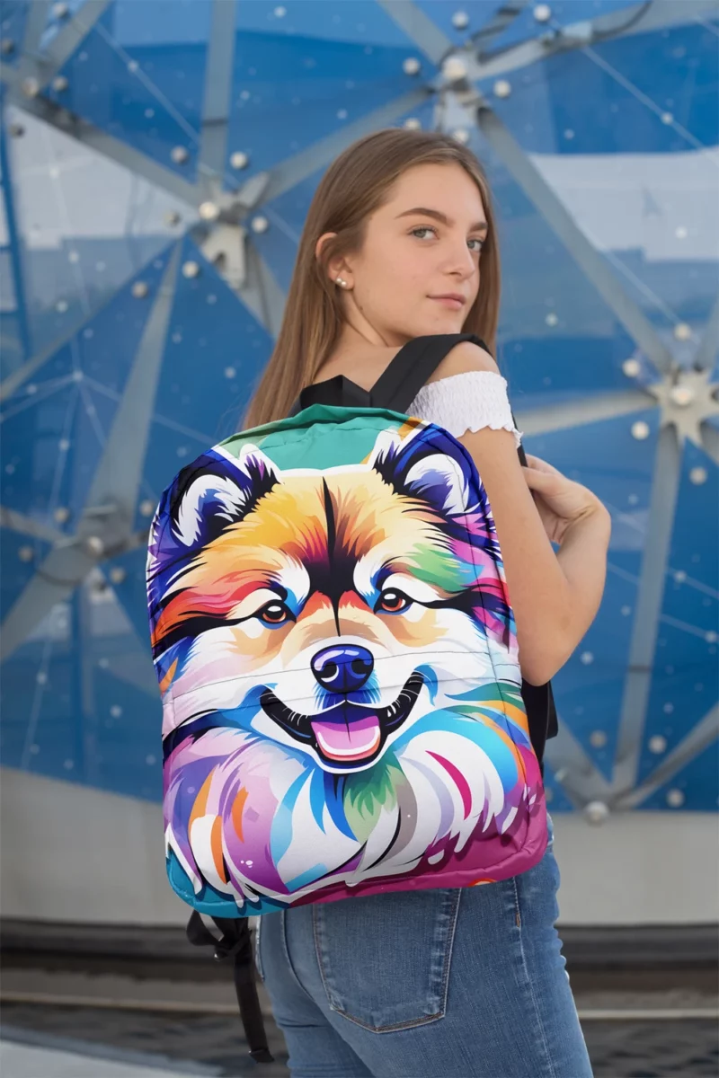 Teen Birthday Bliss Keeshond Dog Joy Minimalist Backpack 2