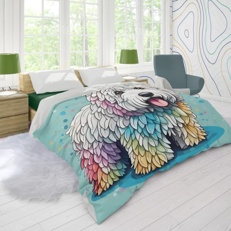 Teen Birthday Bliss Komondor Dog Joy Duvet Cover