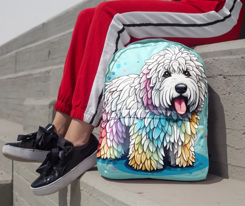 Teen Birthday Bliss Komondor Dog Joy Minimalist Backpack 1