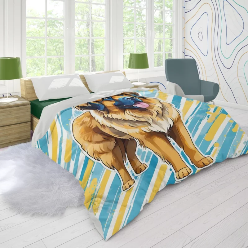 Teen Birthday Bliss Leonberger Dog Joy Duvet Cover