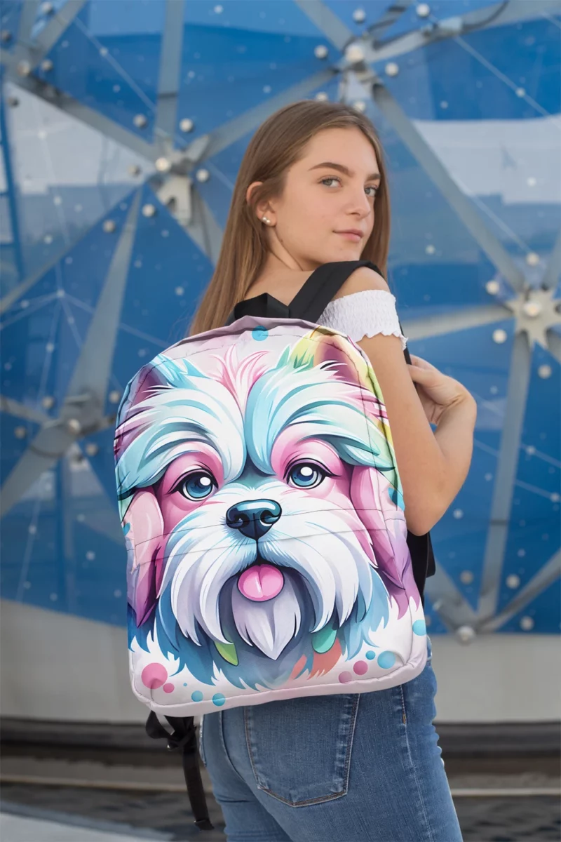 Teen Birthday Bliss Lowchen Dog Joy Minimalist Backpack 2