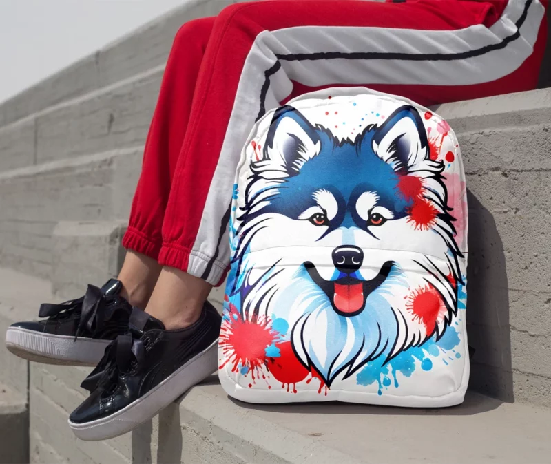 Teen Birthday Extravaganza Keeshond Dog Delight Minimalist Backpack 1