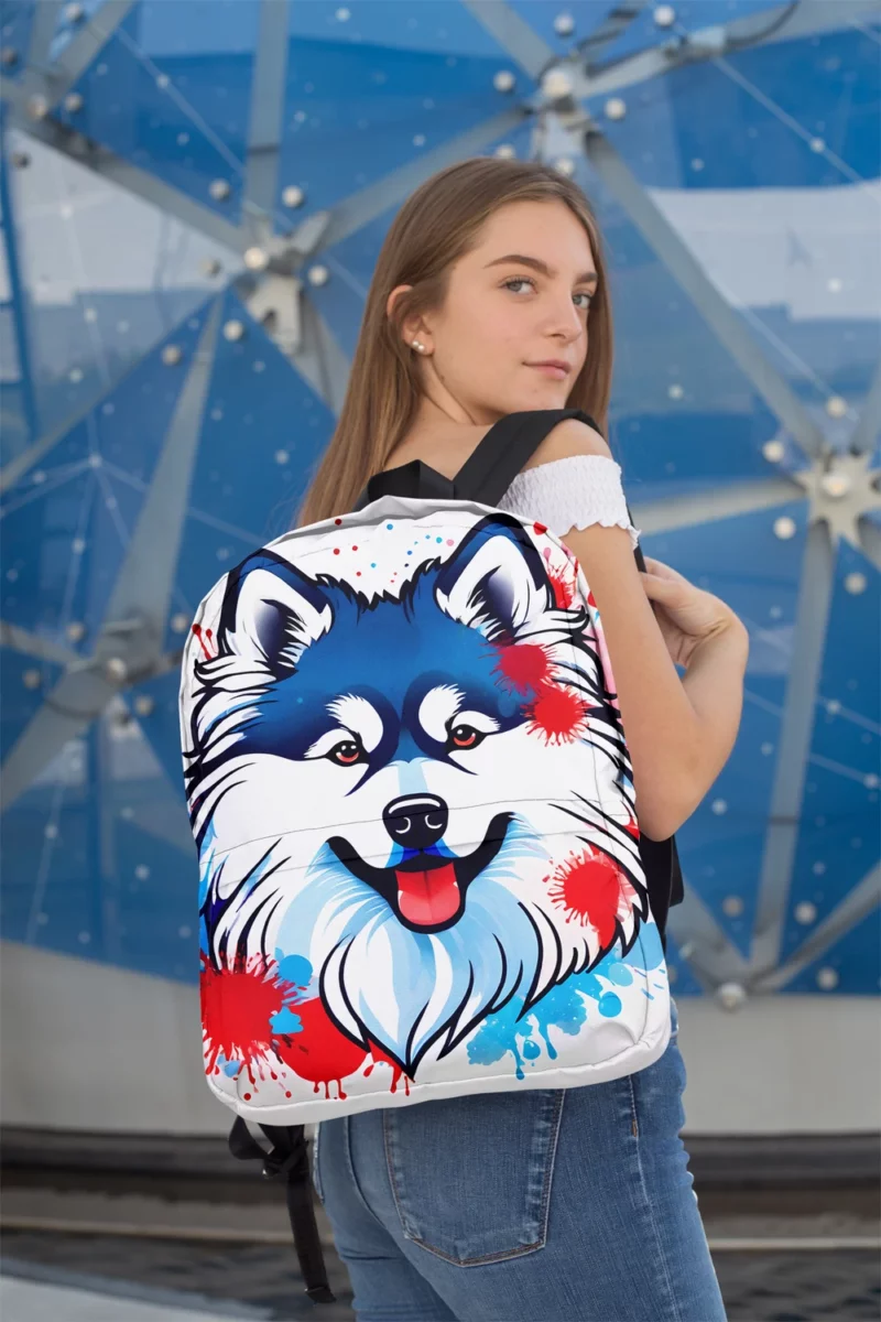 Teen Birthday Extravaganza Keeshond Dog Delight Minimalist Backpack 2