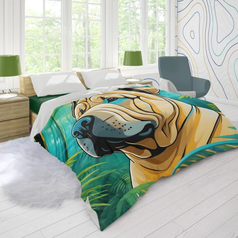 Teen Birthday Joy Chinese Shar-Pei Surprise Duvet Cover