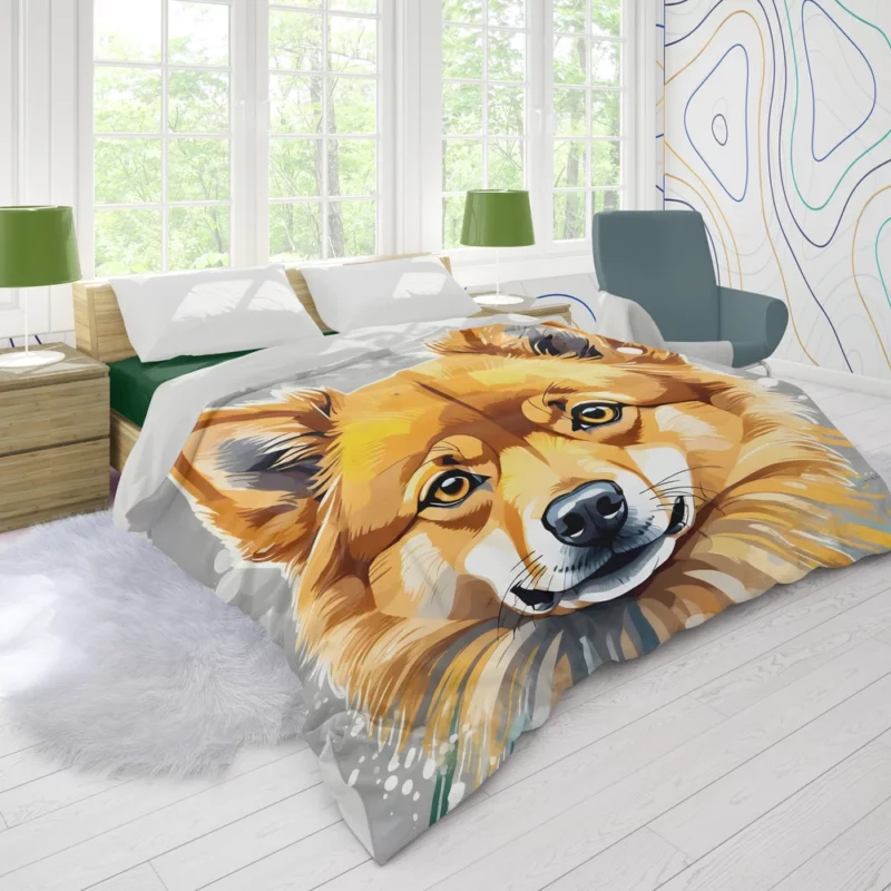 Teen Birthday Present Finnish Spitz Dog Magic Duvet Cover