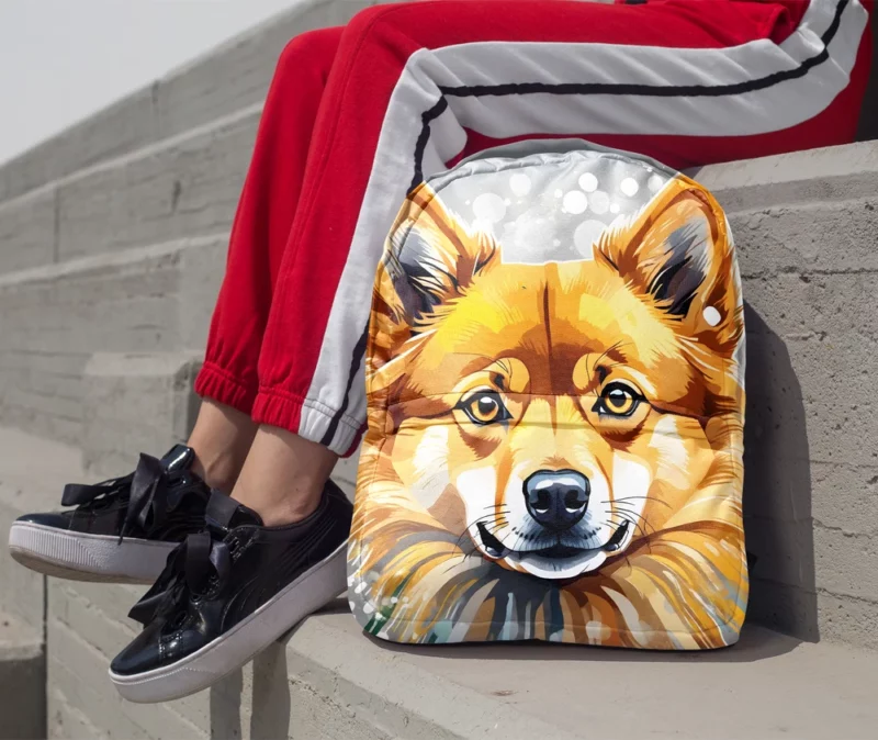 Teen Birthday Present Finnish Spitz Dog Magic Minimalist Backpack 1