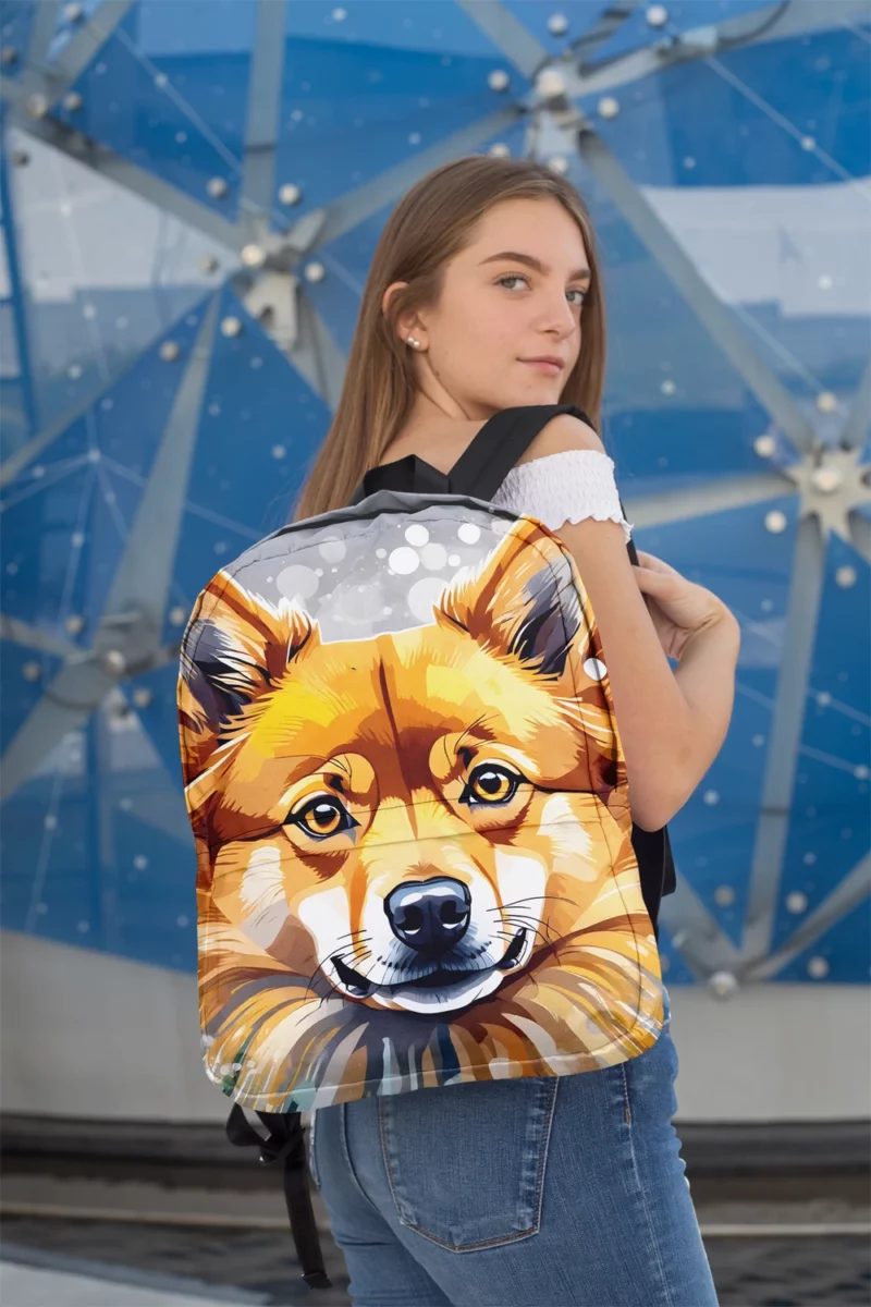 Teen Birthday Present Finnish Spitz Dog Magic Minimalist Backpack 2