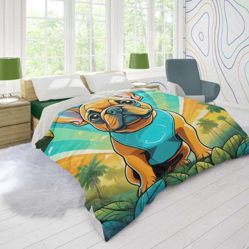 Teen Birthday Present French Bulldog Magic Duvet Cover