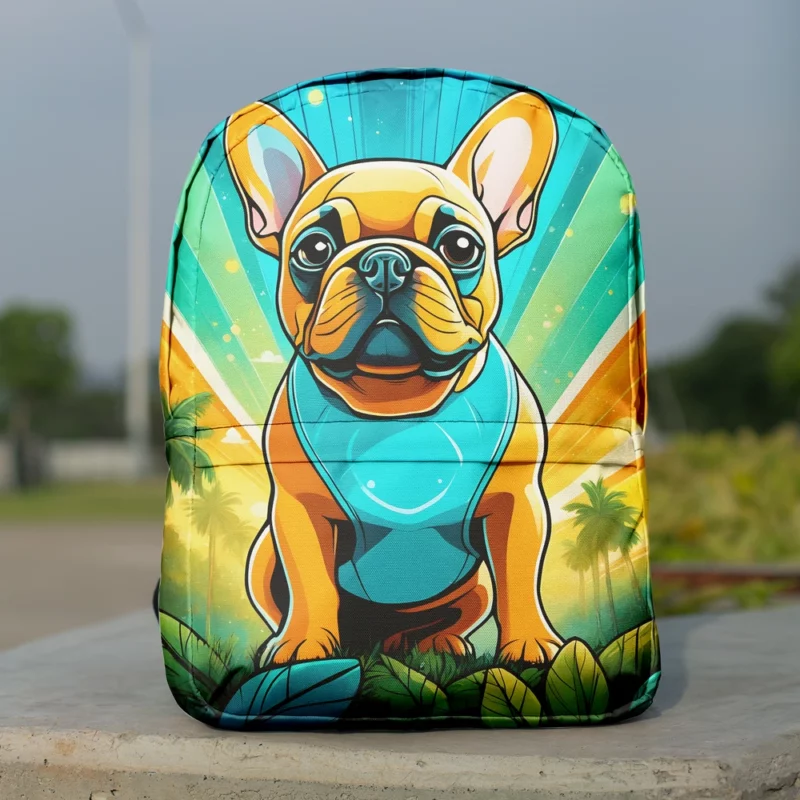 Teen Birthday Present French Bulldog Magic Minimalist Backpack