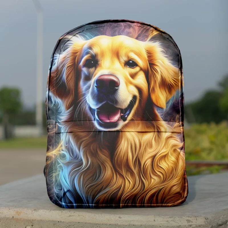 Teen Birthday Present Golden Retriever Magic Minimalist Backpack