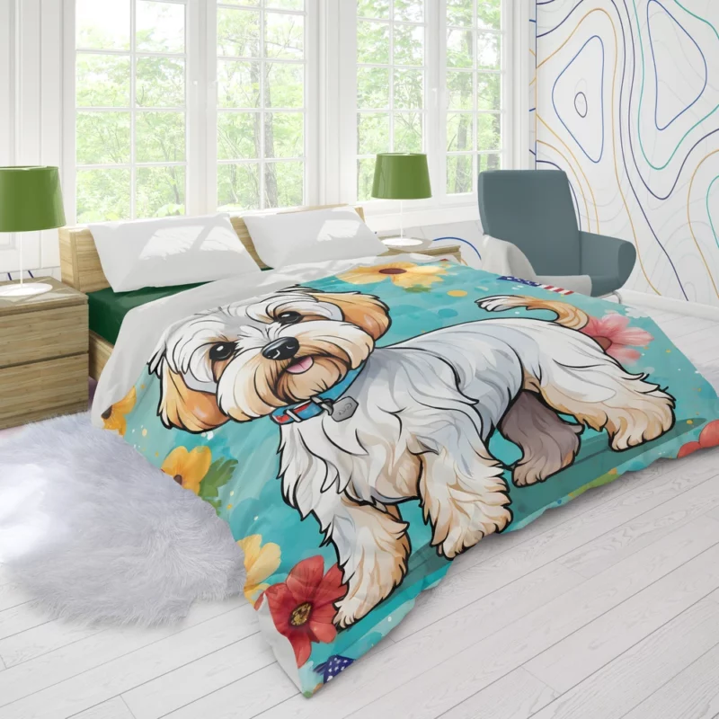 Teen Dandie Dinmont Terrier Pal Birthday Joy Duvet Cover