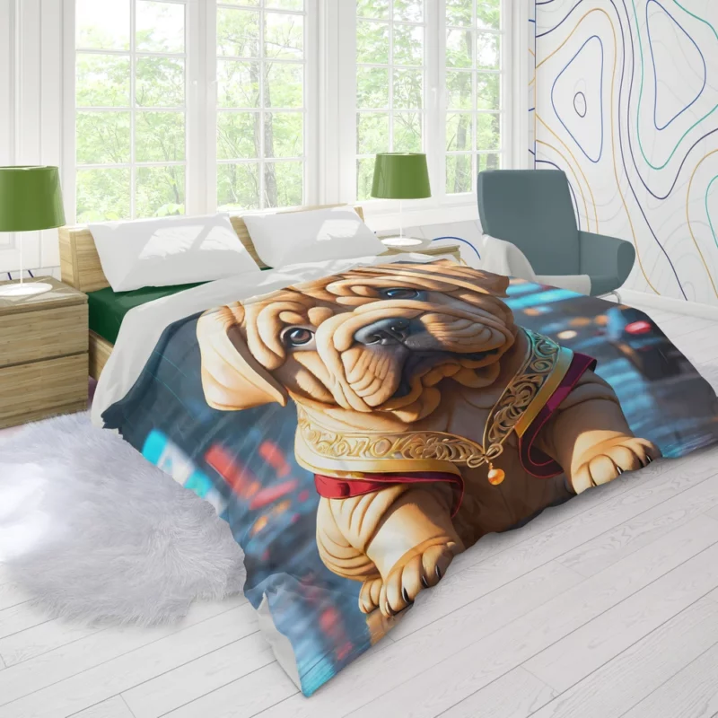 Teen Delight Chinese Shar-Pei Dog Love Duvet Cover