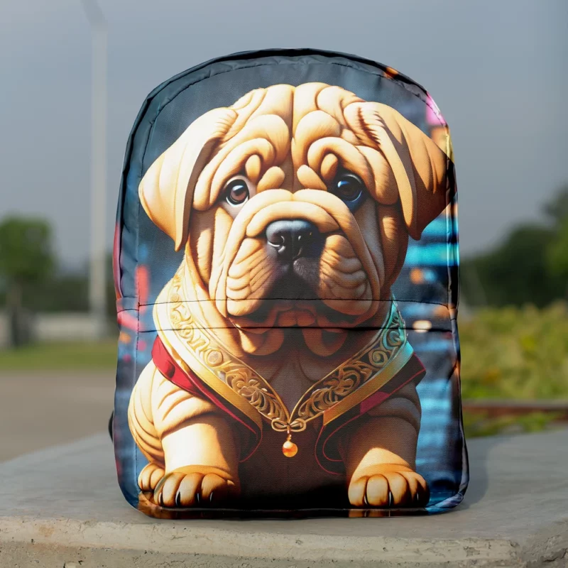 Teen Delight Chinese Shar-Pei Dog Love Minimalist Backpack