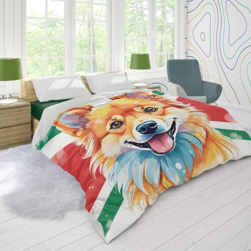 Teen Finnish Spitz Dog Pal Birthday Joy Duvet Cover