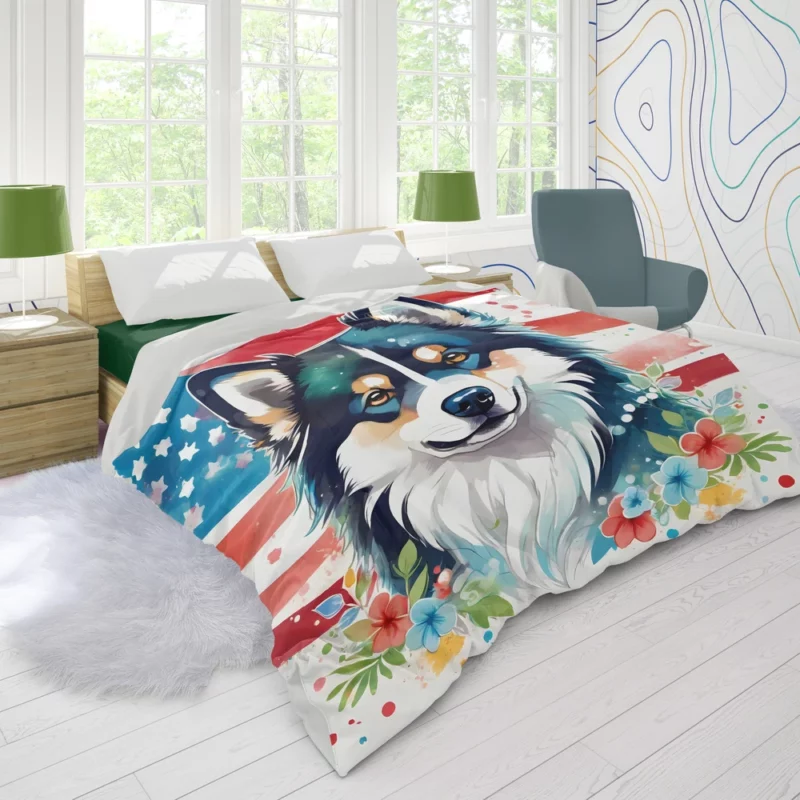 Teen Furry Companion Finnish Lapphund Dog Love Duvet Cover