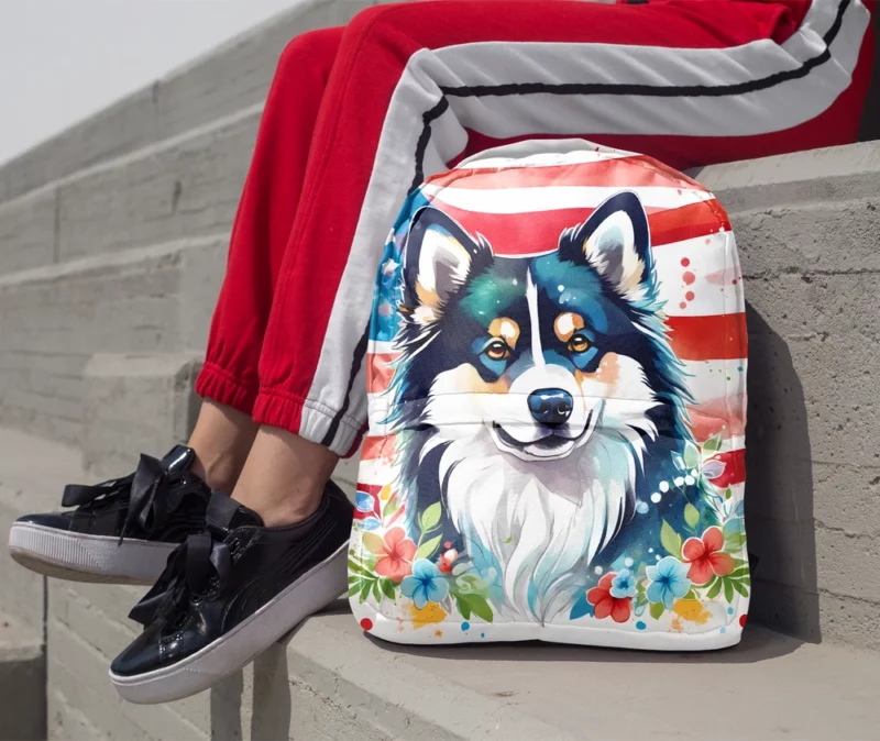 Teen Furry Companion Finnish Lapphund Dog Love Minimalist Backpack 1