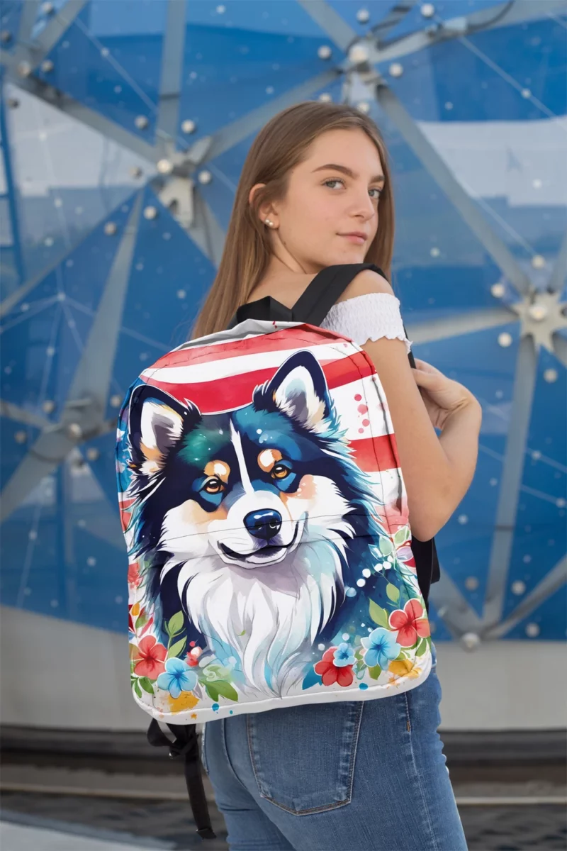 Teen Furry Companion Finnish Lapphund Dog Love Minimalist Backpack 2