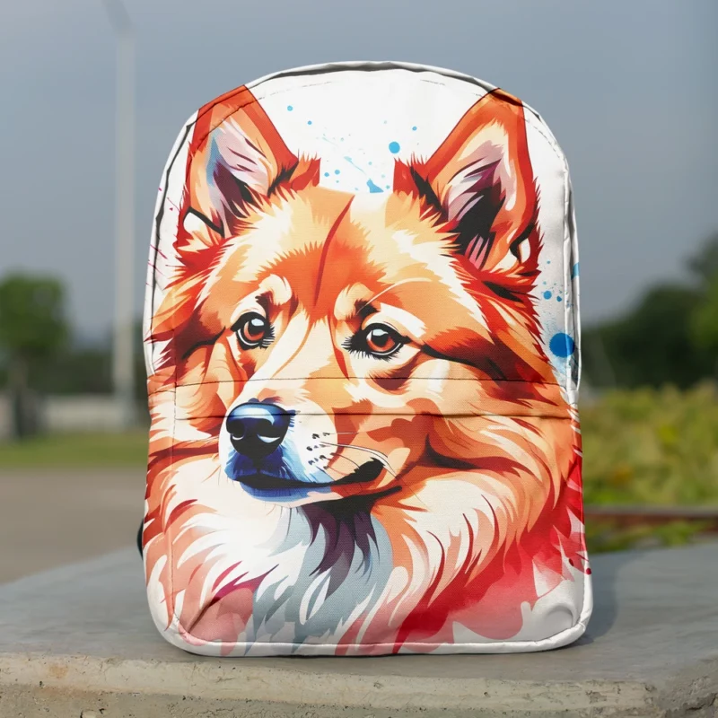 Teen Furry Companion Finnish Spitz Dog Love Minimalist Backpack