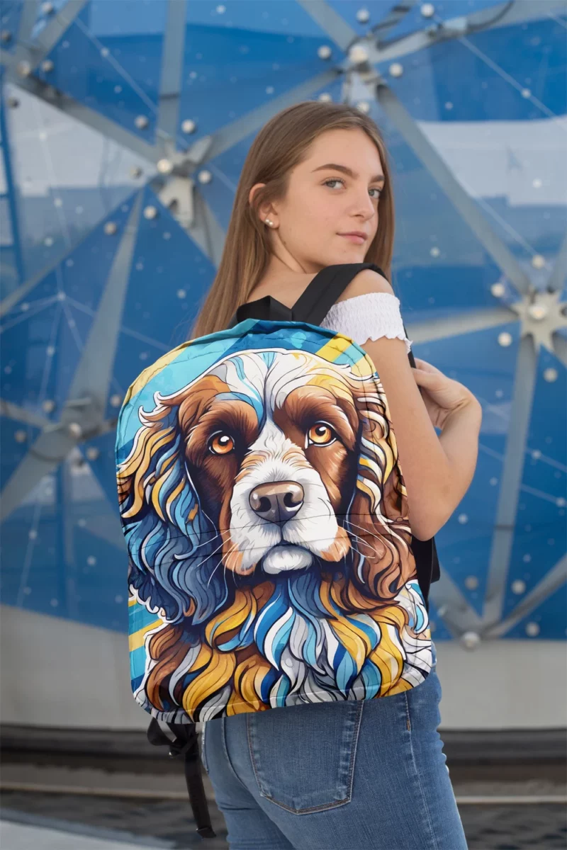 Teen Furry Companion Irish Water Spaniel Love Minimalist Backpack 2