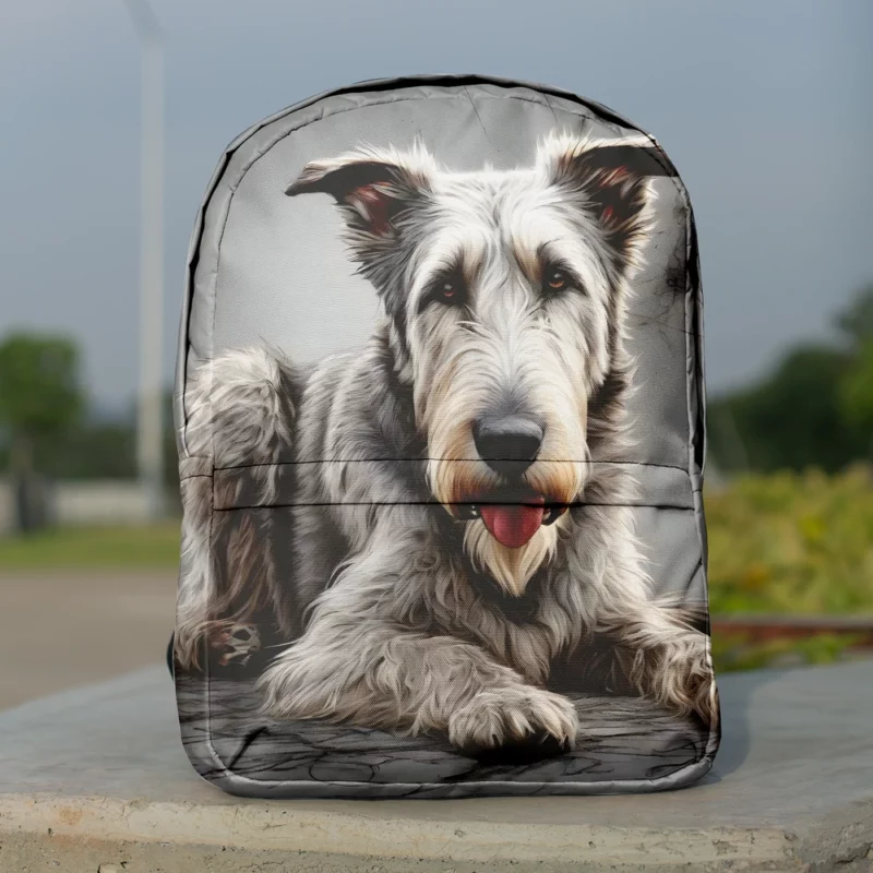 Teen Furry Companion Irish Wolfhound Love Minimalist Backpack