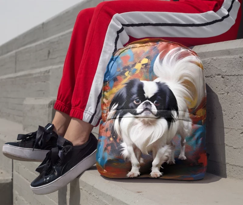 Teen Furry Companion Japanese Chin Love Minimalist Backpack 1