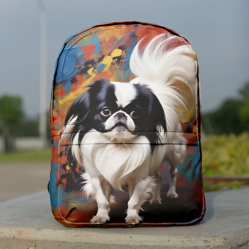 Teen Furry Companion Japanese Chin Love Minimalist Backpack