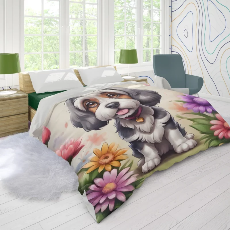 Teen Furry Companion Lowchen Dog Love Duvet Cover