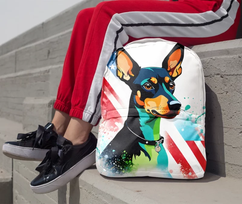 Teen Furry Companion Manchester Terrier Dog Love Minimalist Backpack 1