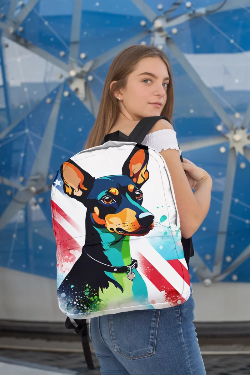 Teen Furry Companion Manchester Terrier Dog Love Minimalist Backpack 2