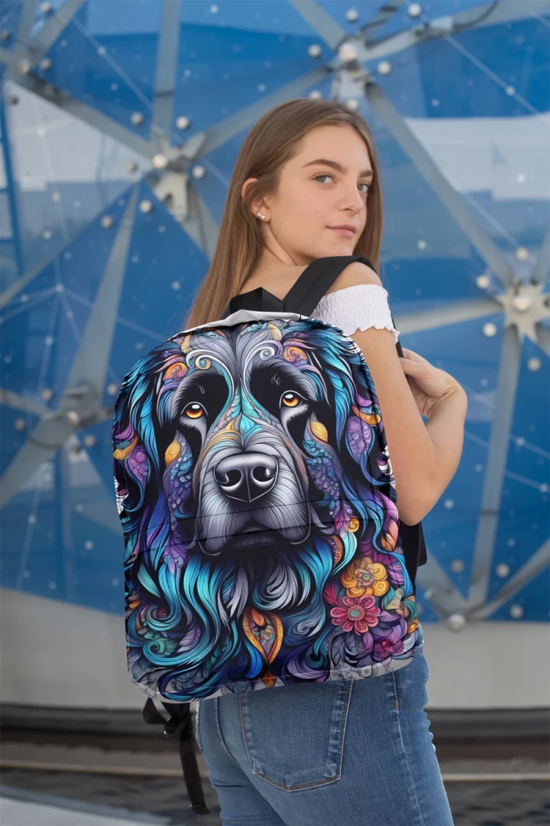 Teen Furry Companion Newfoundland Dog Love Minimalist Backpack 2