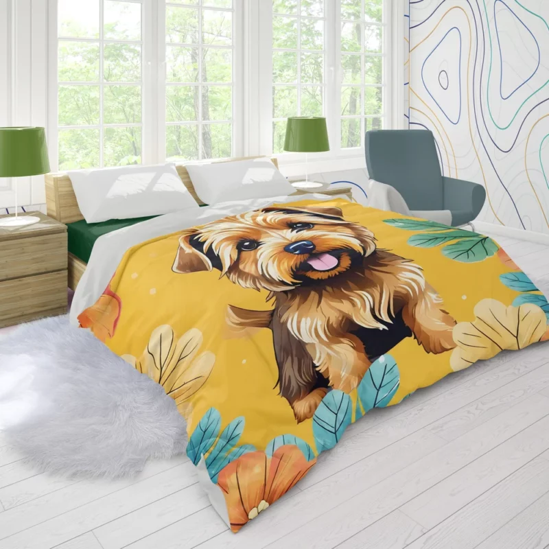 Teen Furry Companion Norfolk Terrier Dog Love Duvet Cover