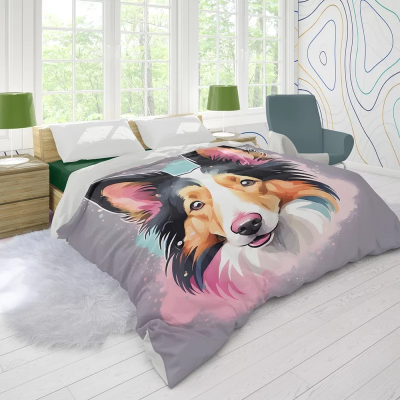 Teen Home Decor Collie Rough and Smooth Elegance Duvet Cover