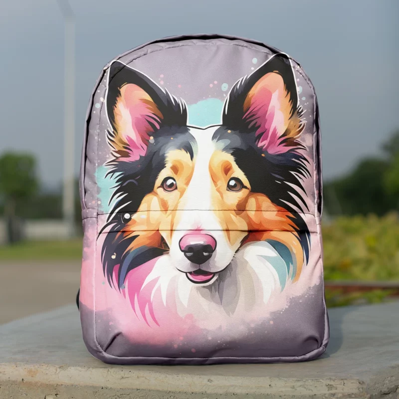 Teen Home Decor Collie Rough and Smooth Elegance Minimalist Backpack