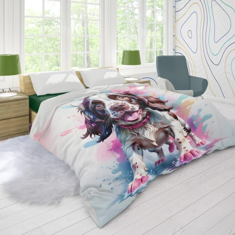 Teen Home Decor English Springer Spaniel Charm Duvet Cover