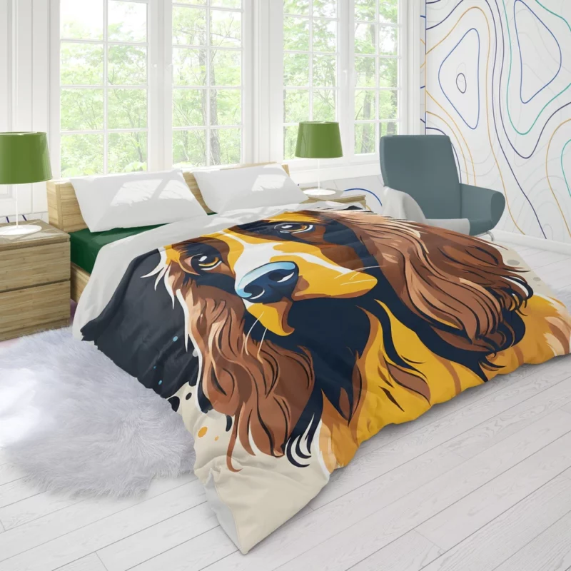 Teen Home Decor Field Spaniel Dog Elegance Duvet Cover