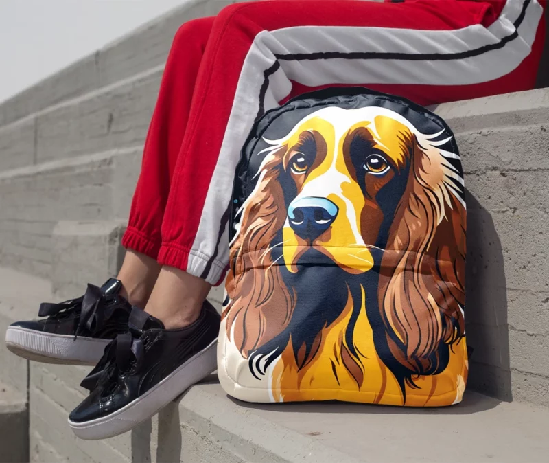 Teen Home Decor Field Spaniel Dog Elegance Minimalist Backpack 1