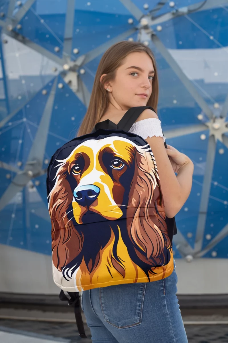 Teen Home Decor Field Spaniel Dog Elegance Minimalist Backpack 2