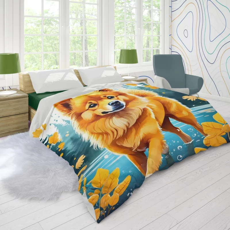 Teen Home Decor Finnish Spitz Elegance Duvet Cover