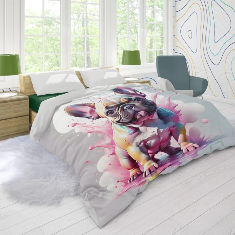 Teen Home Decor French Bulldog Elegance Duvet Cover