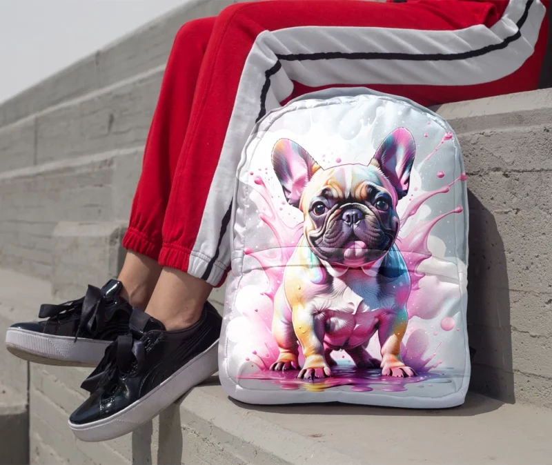 Teen Home Decor French Bulldog Elegance Minimalist Backpack 1