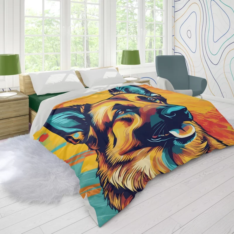 Teen Home Decor German Shepherd Elegance Duvet Cover