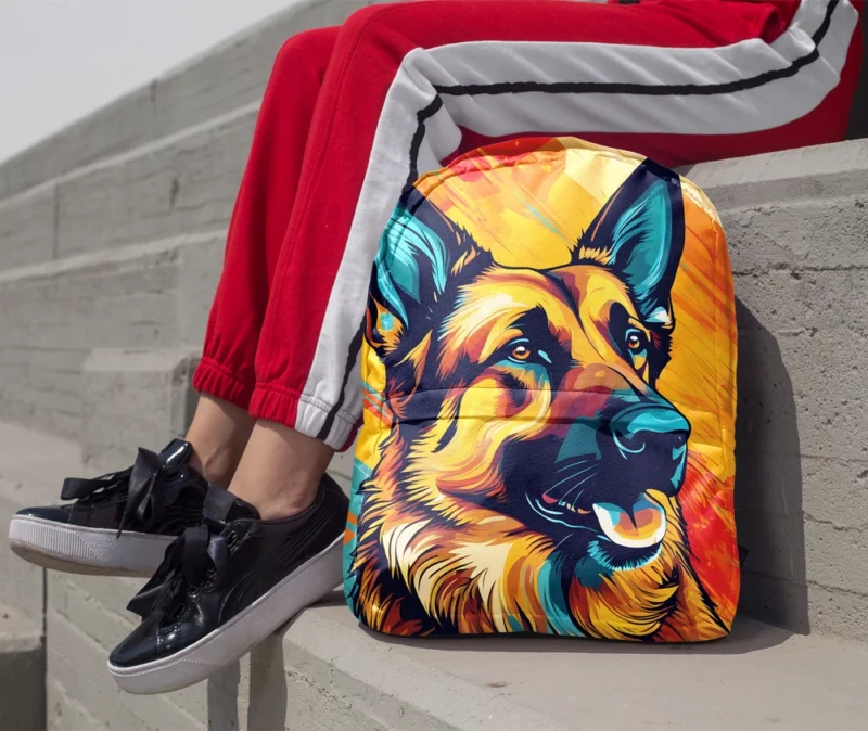 Teen Home Decor German Shepherd Elegance Minimalist Backpack 1