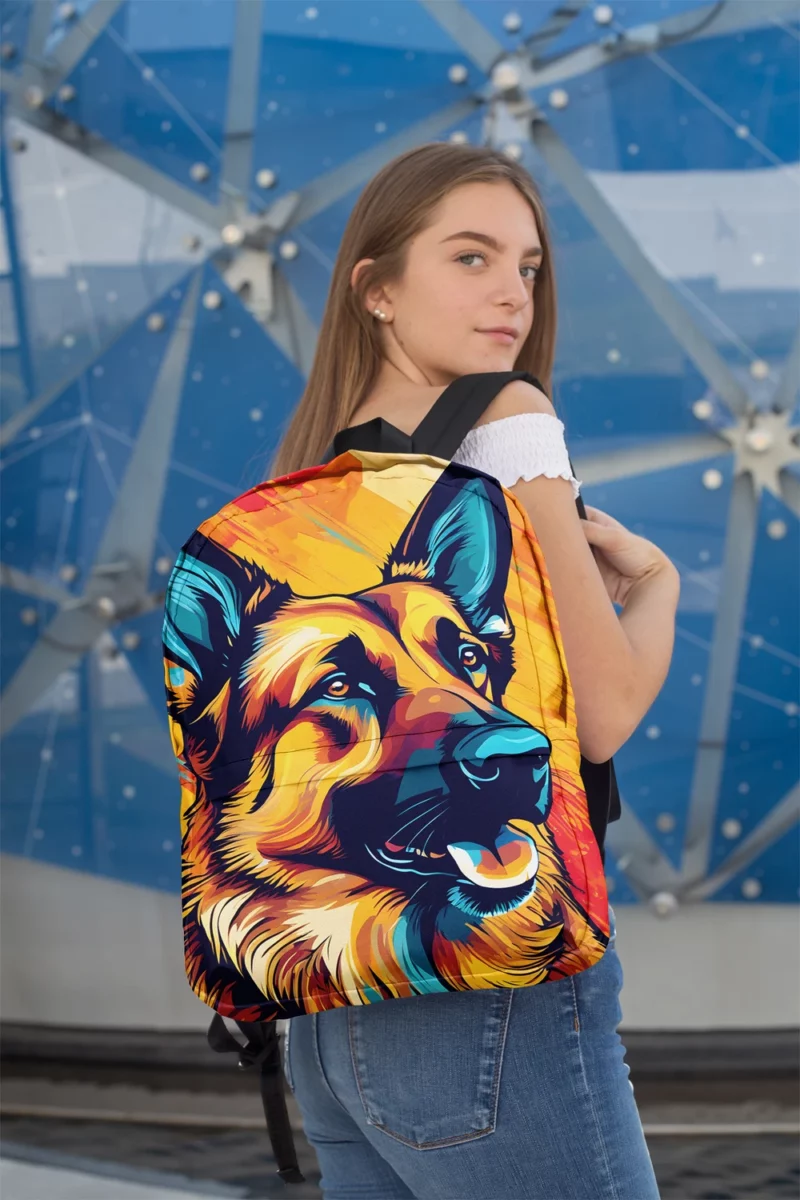 Teen Home Decor German Shepherd Elegance Minimalist Backpack 2