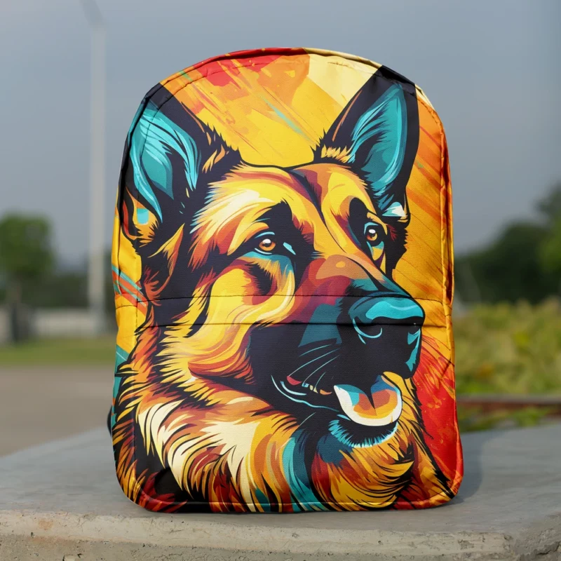 Teen Home Decor German Shepherd Elegance Minimalist Backpack