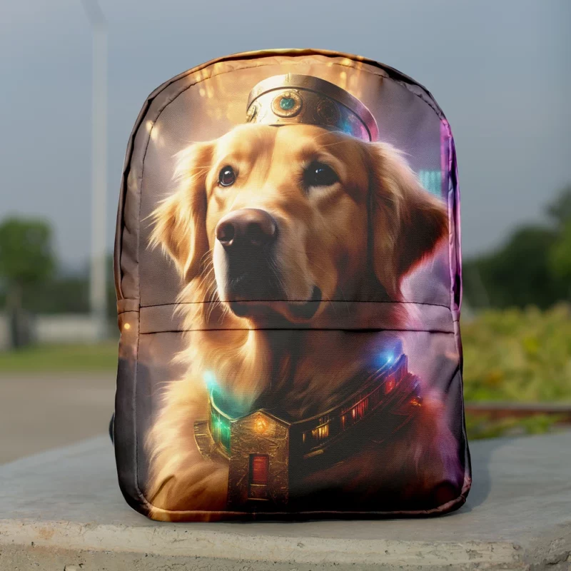 Teen Home Decor Golden Retriever Elegance Minimalist Backpack