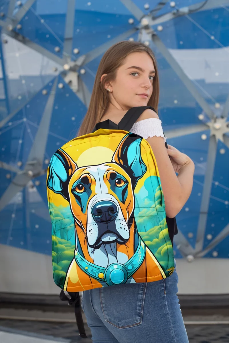 Teen Home Decor Great Dane Elegance Minimalist Backpack 2