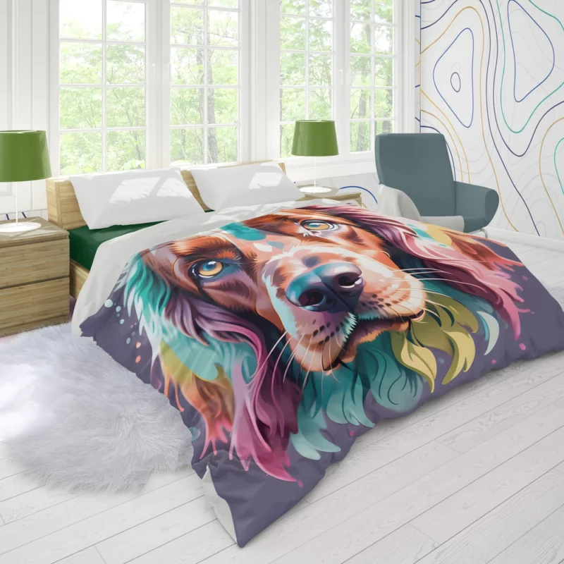 Teen Home Decor Irish Setter Elegance Duvet Cover