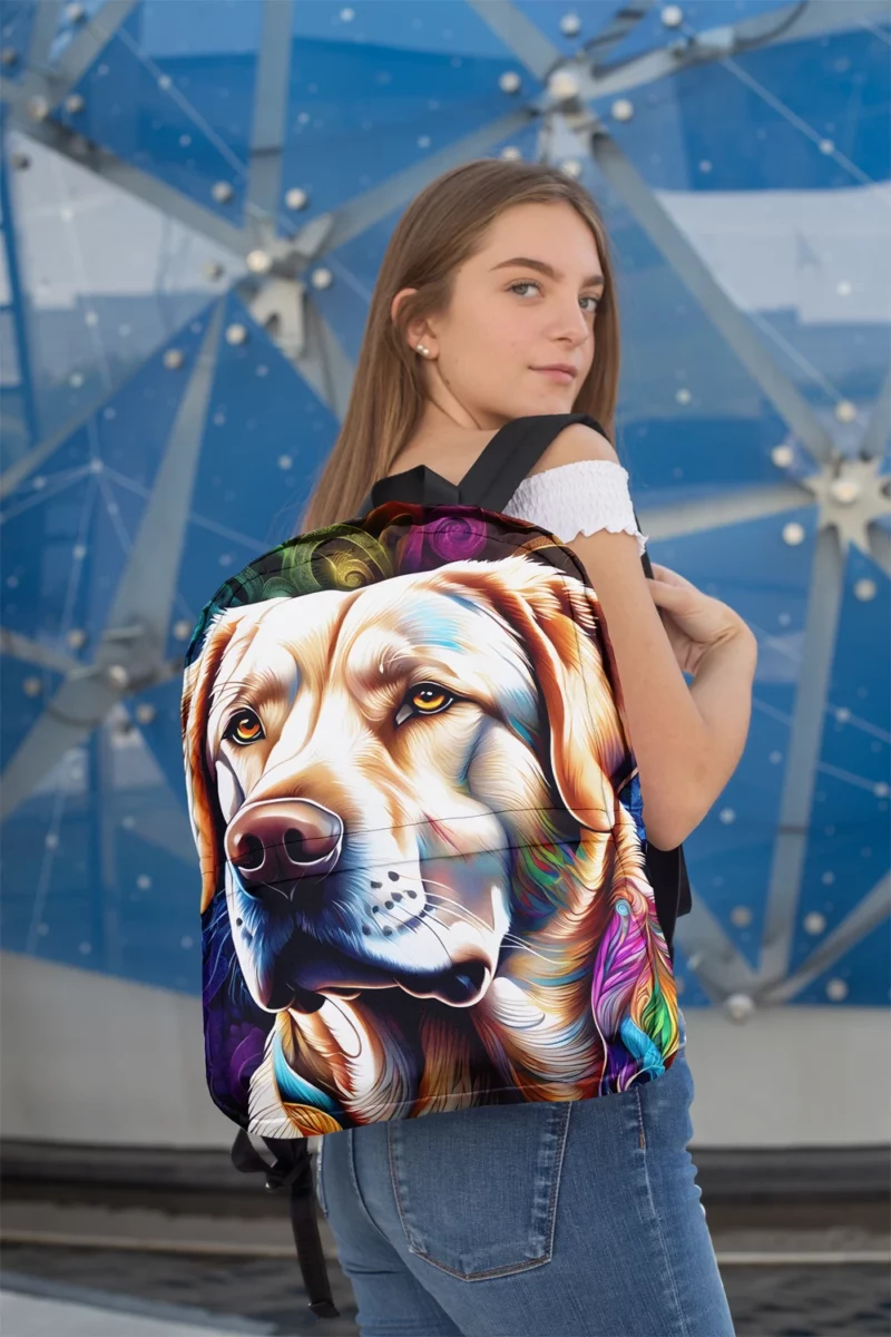 Teen Home Decor Labrador Retriever Elegance Minimalist Backpack 2